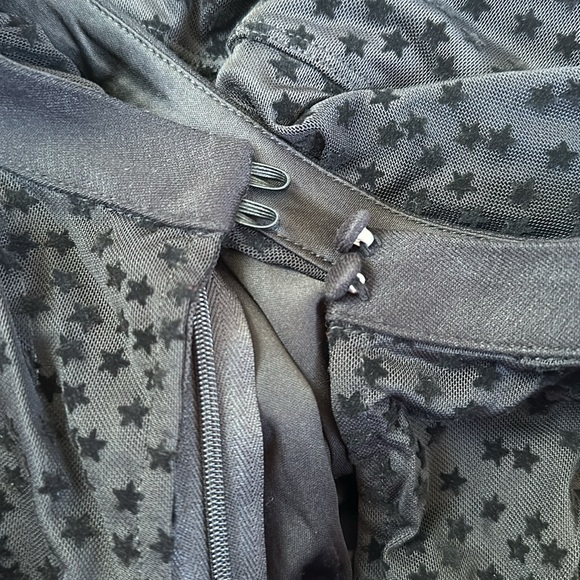 Black Star Mesh & Premium Ponte Peplum Top - Picture 9 of 9